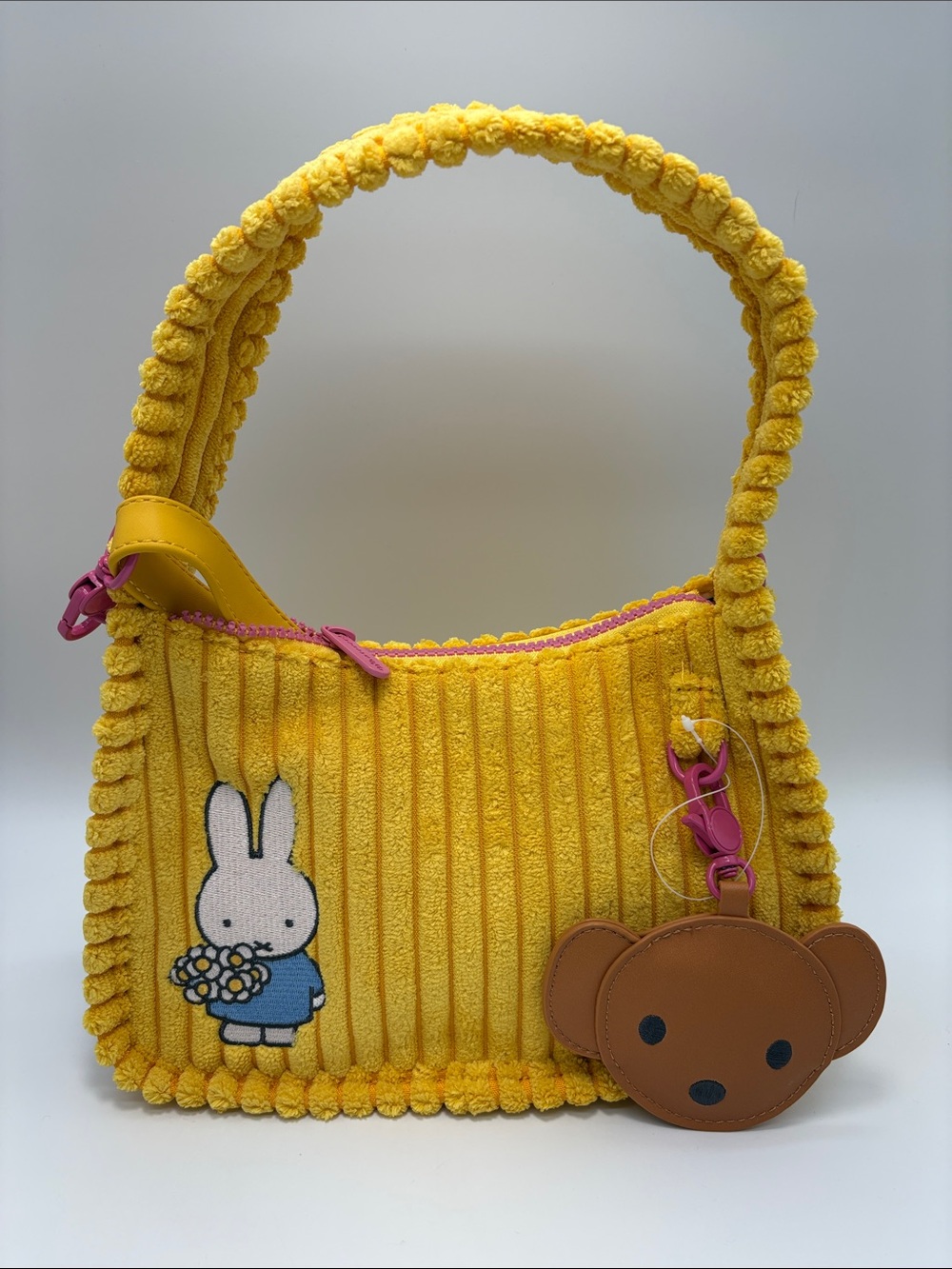 Whatever Makes You Happy Miffy Yellow Corduroy Purse
